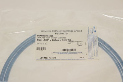 46-316 ~ Acent Glidewire Cath Exchange Angled Flexible Tip 0.035inch x 260cm